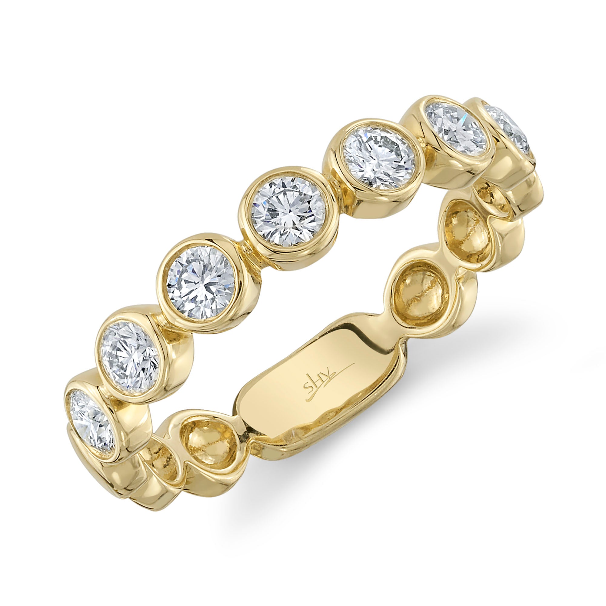 0.60CT 14K Y/G DIAMOND BEZEL BAND