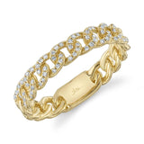 0.16CT 14K Y/G DIAMOND LINK RING SZ 8