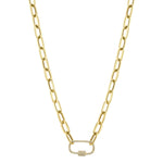 0.23CT 14K Y/G DIAMOND PAPER CLIP LINK NECKLACE