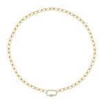 0.23CT 14K Y/G DIAMOND PAPER CLIP LINK NECKLACE