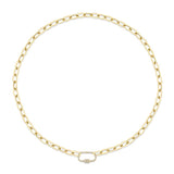 0.23CT 14K Y/G DIAMOND PAPER CLIP LINK NECKLACE