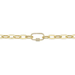 0.23CT 14K Y/G DIAMOND PAPER CLIP LINK NECKLACE