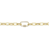 0.23CT 14K Y/G DIAMOND PAPER CLIP LINK NECKLACE
