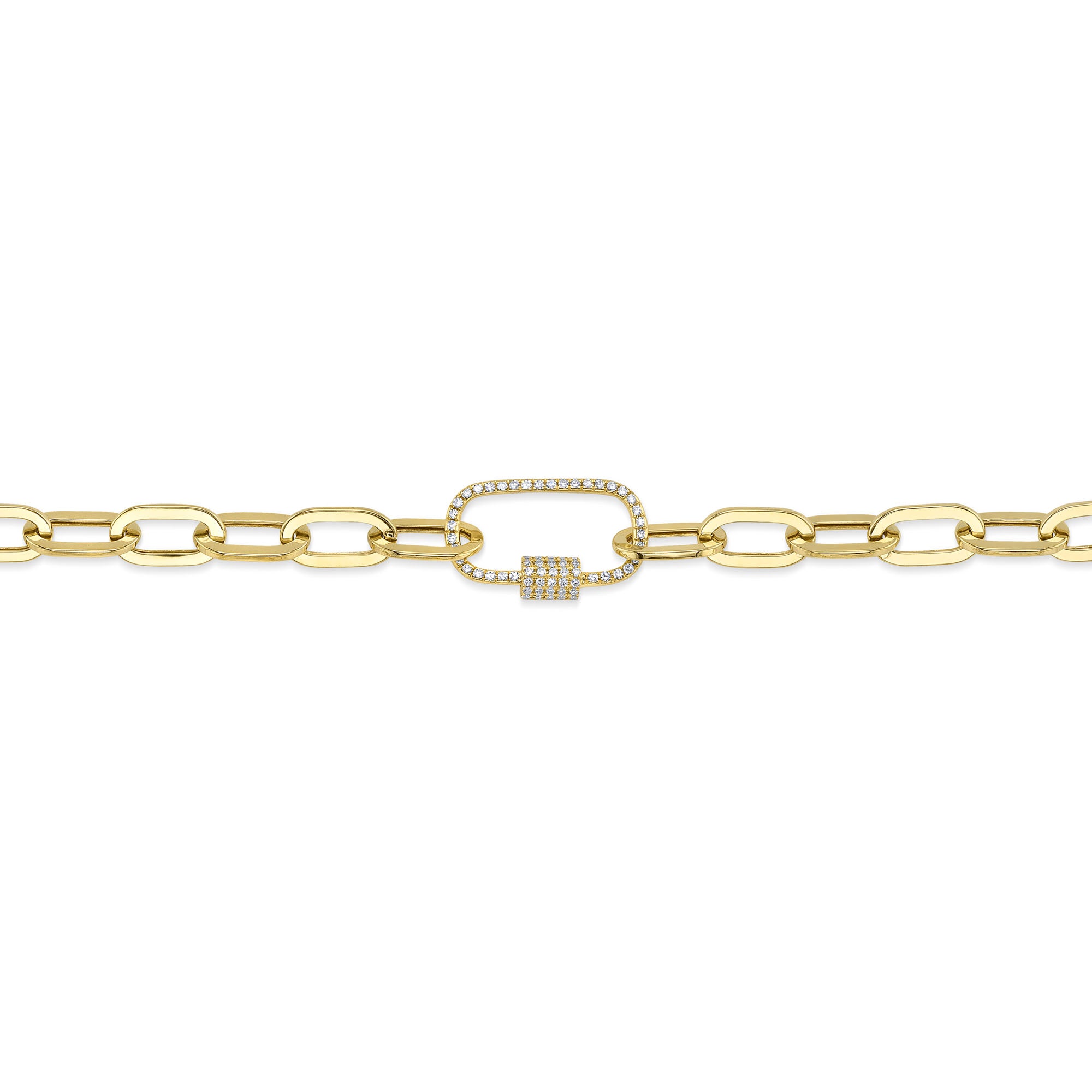 0.23CT 14K Y/G DIAMOND PAPER CLIP LINK NECKLACE