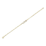 0.12CT 14K Y/G DIAMOND ""LOVE"" PAPER CLIP LINK BRACELET