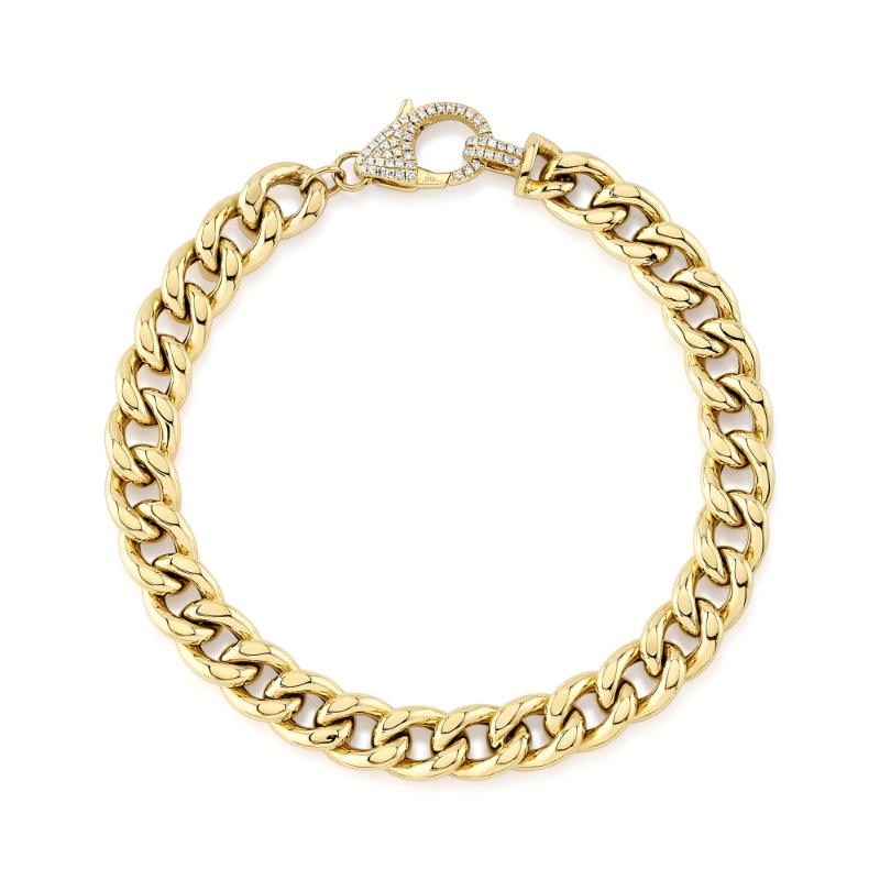 0.25CT 14K Y/G DIAMOND LINK BRACELET