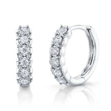 0.23CT 14K W/G DIAMOND HUGGIE EARRING