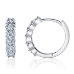 0.23CT 14K W/G DIAMOND HUGGIE EARRING