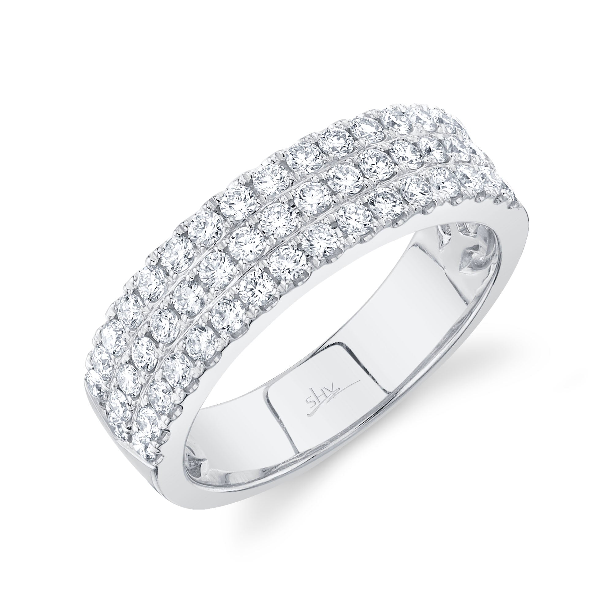 0.91CT 14K W/G DIAMOND PAVE BAND