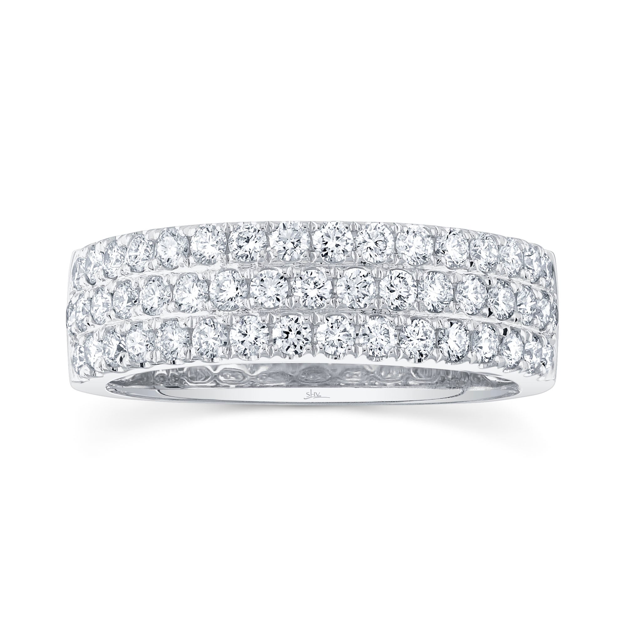 0.91CT 14K W/G DIAMOND PAVE BAND