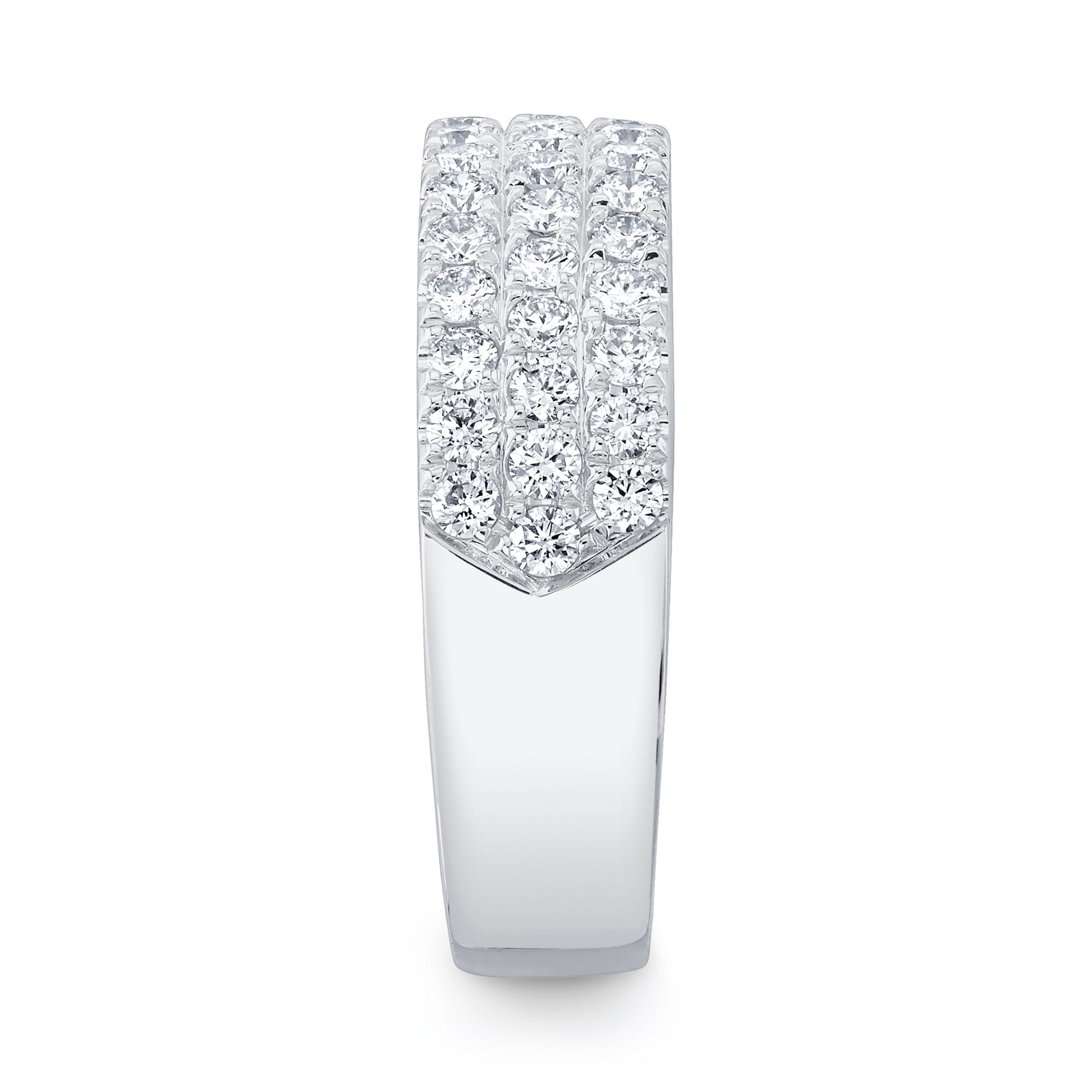 0.91CT 14K W/G DIAMOND PAVE BAND