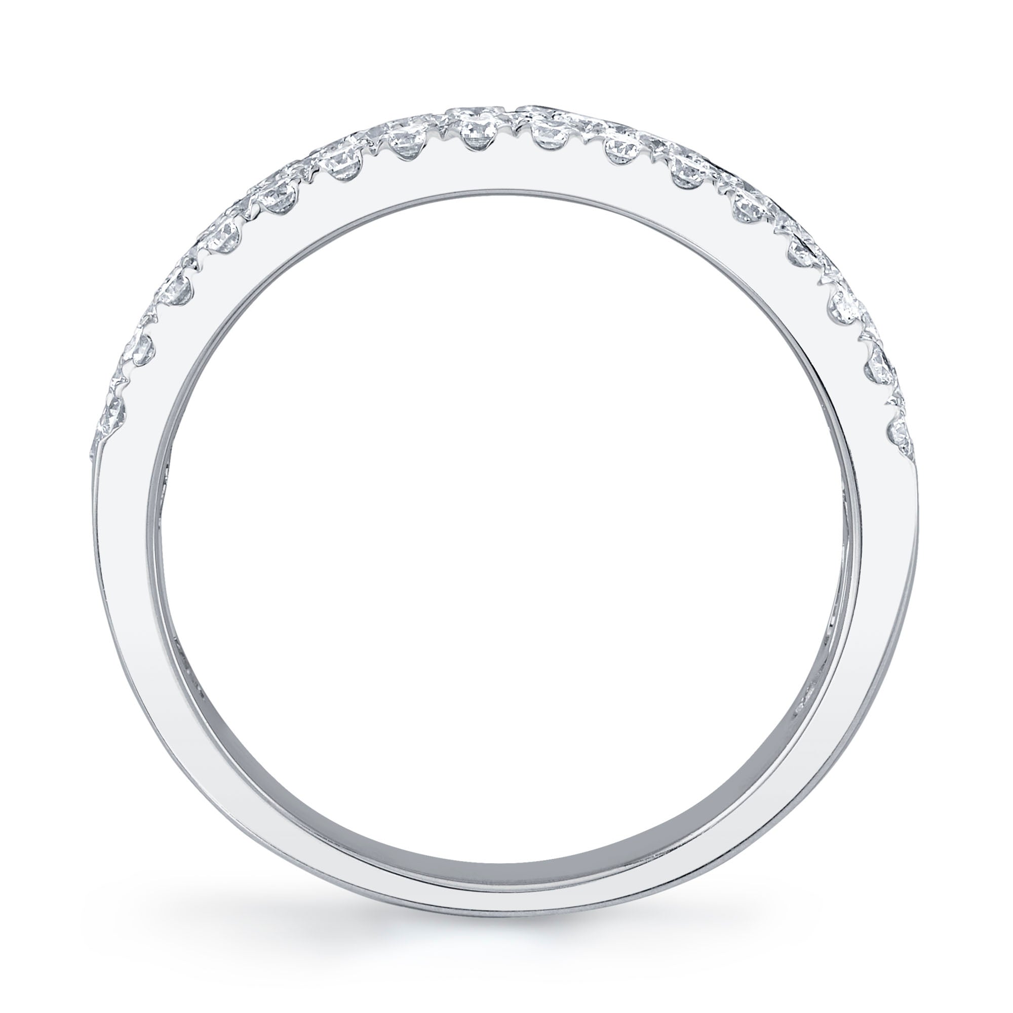 0.91CT 14K W/G DIAMOND PAVE BAND