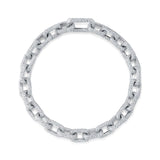 7.52CT 14K W/G DIAMOND PAVE PAPER CLIP LINK BRACELET