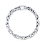 3.67CT 14K W/G DIAMOND PAVE PAPER CLIP LINK BRACELET