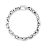 3.67CT 14K W/G DIAMOND PAVE PAPER CLIP LINK BRACELET
