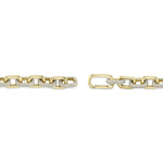 3.67CT 14K Y/G DIAMOND PAVE PAPER CLIP LINK BRACELET
