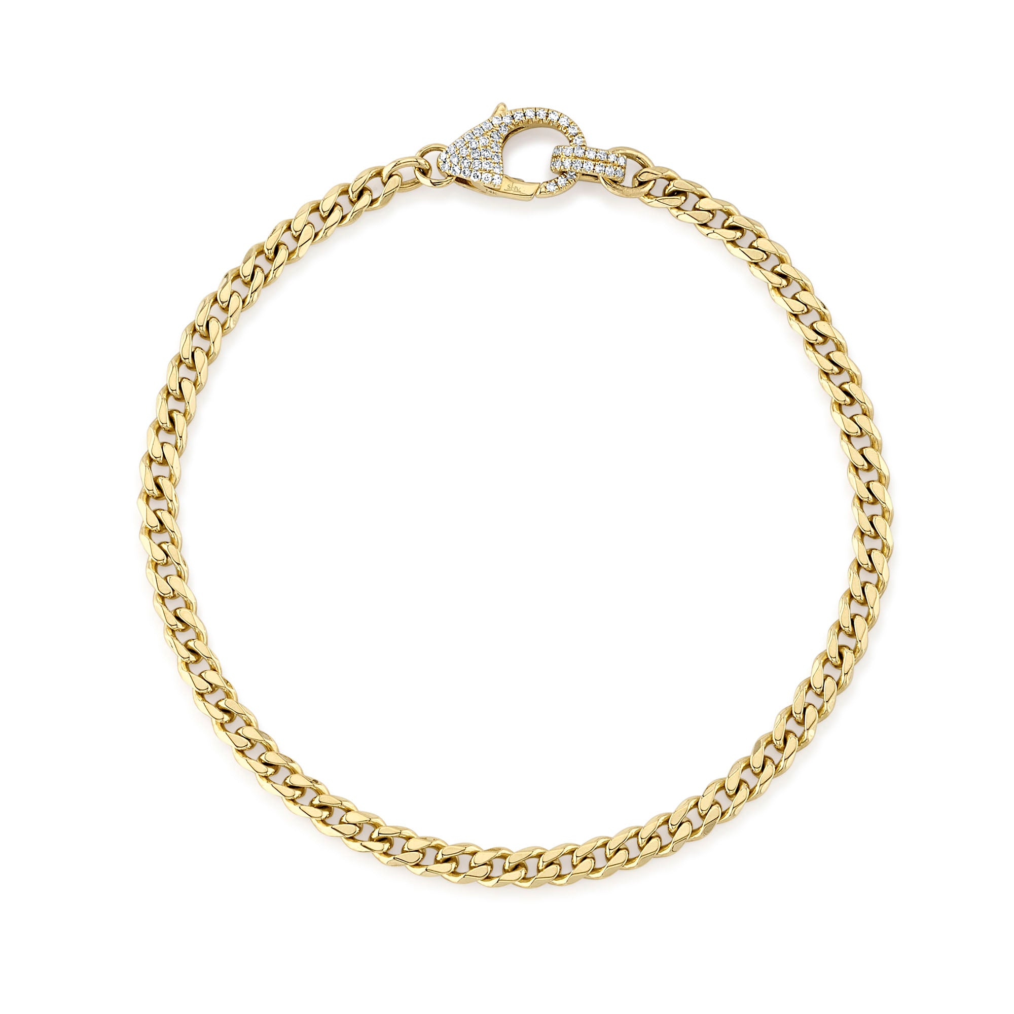 0.25CT 14K Y/G DIAMOND LINK BRACELET