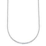 4.73CT 14K Y/G DIAMOND CROWN SETTING TENNIS NECKLACE