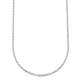 4.73CT 14K Y/G DIAMOND CROWN SETTING TENNIS NECKLACE
