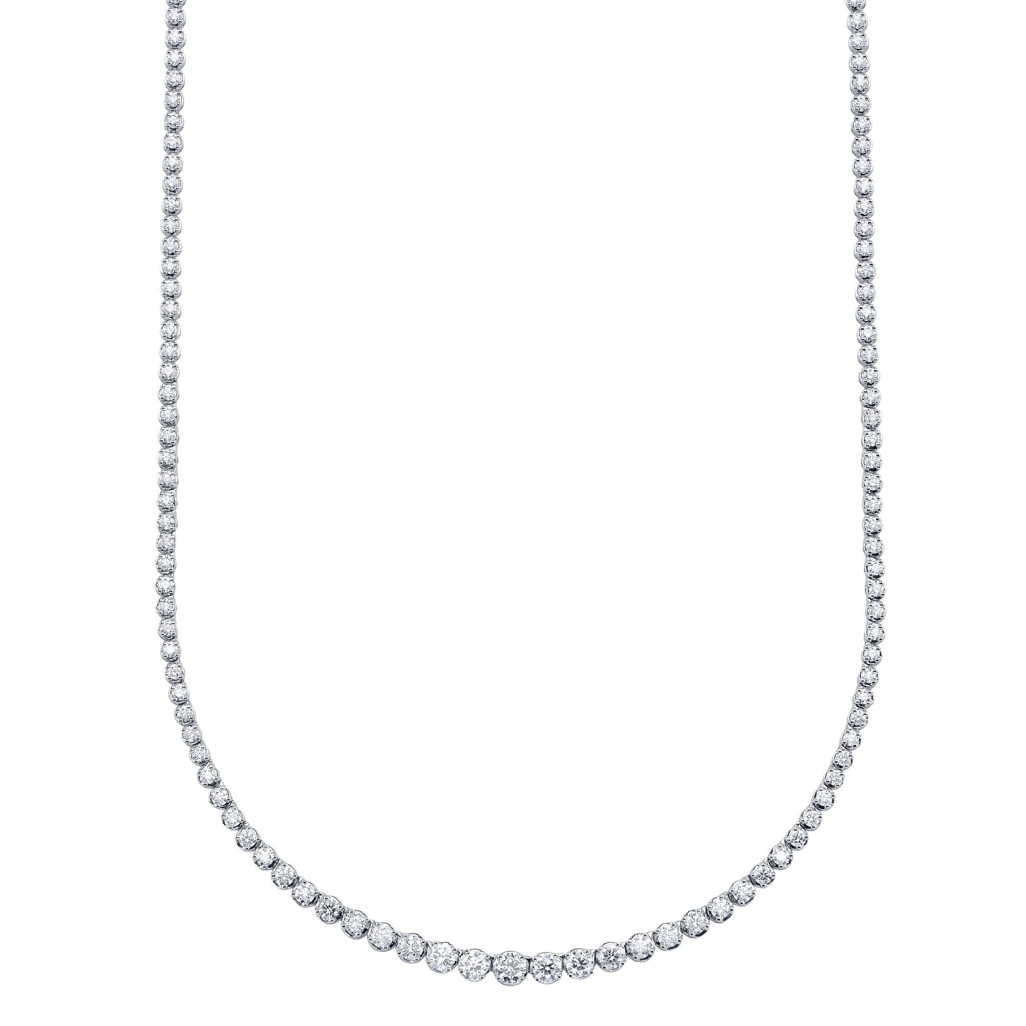 4.73CT 14K Y/G DIAMOND CROWN SETTING TENNIS NECKLACE