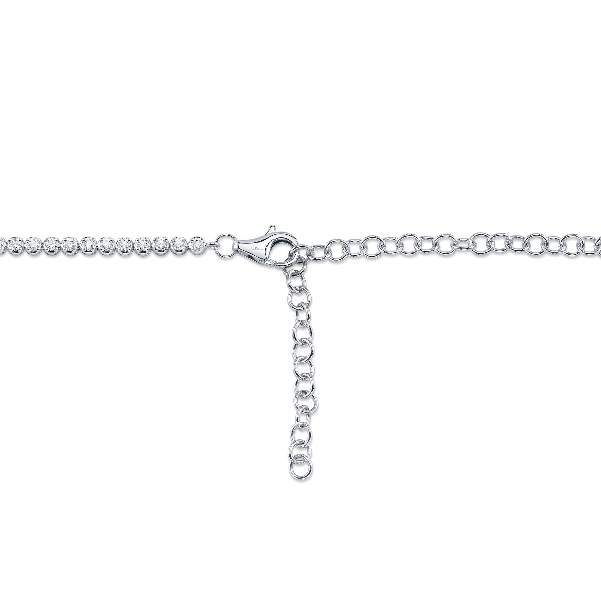 4.73CT 14K Y/G DIAMOND CROWN SETTING TENNIS NECKLACE