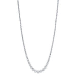 6.75CT 14K W/G DIAMOND CROWN SETTING TENNIS NECKLACE