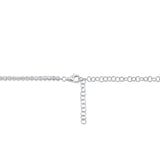 6.75CT 14K W/G DIAMOND CROWN SETTING TENNIS NECKLACE