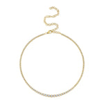 4.73CT 14K Y/G DIAMOND CROWN SETTING TENNIS NECKLACE