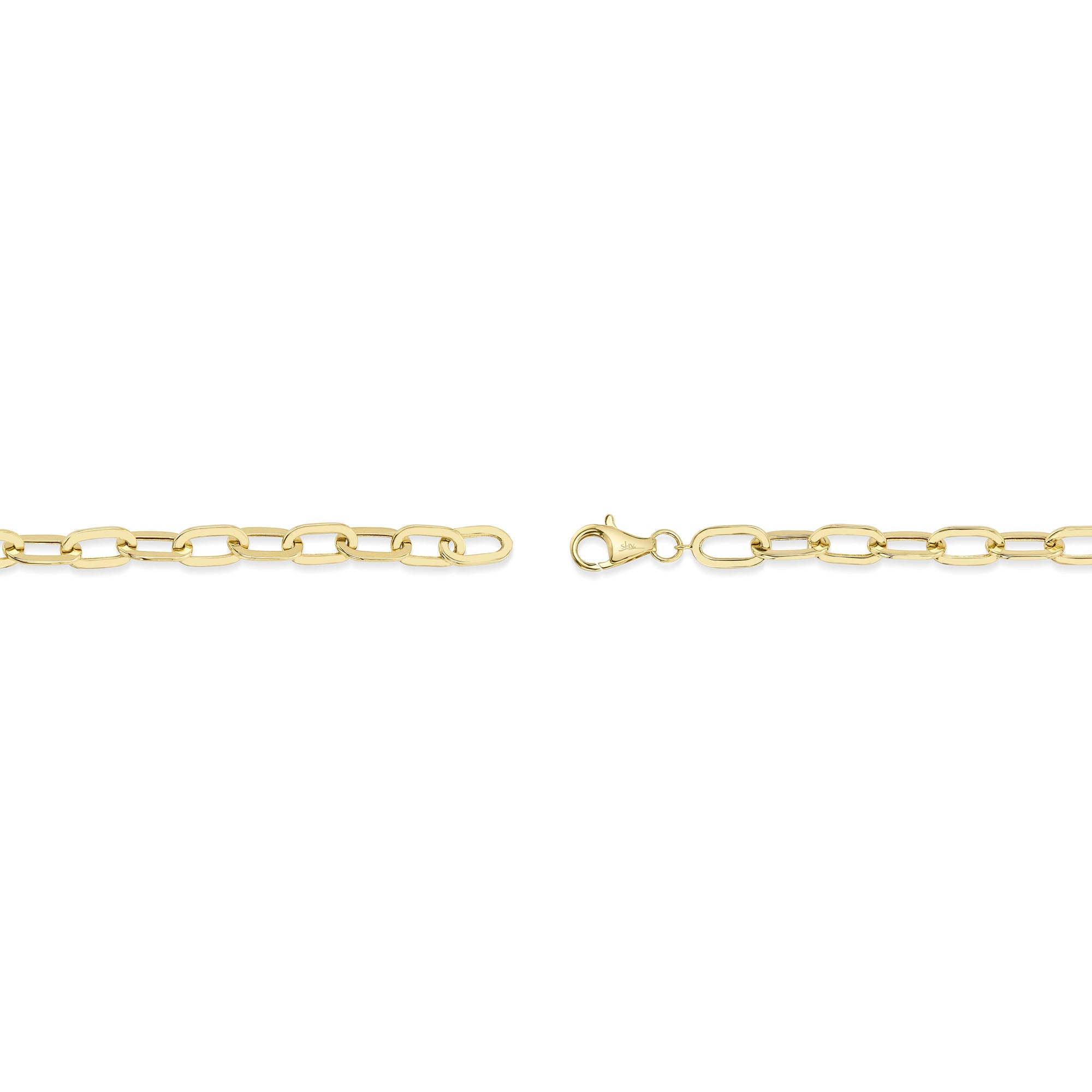 0.20CT 14K Y/G DIAMOND PAPER CLIP LINK BRACELET