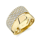 1.03CT 14K Y/G DIAMOND PAVE LADYS RING
