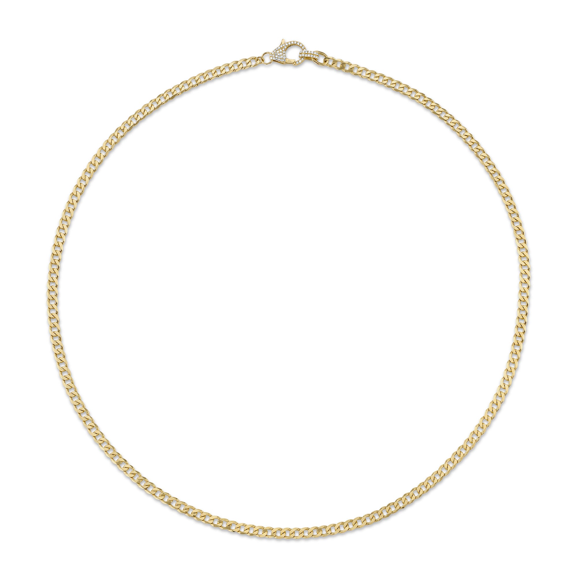 0.27CT 14K Y/G DIAMOND LINK NECKLACE