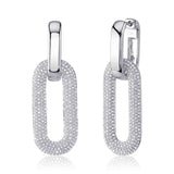 1.33CT 14K W/G DIAMOND PAVE OVAL EARRING