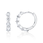 0.92CT 14K W/G DIAMOND HUGGIE EARRING