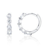 0.92CT 14K W/G DIAMOND HUGGIE EARRING