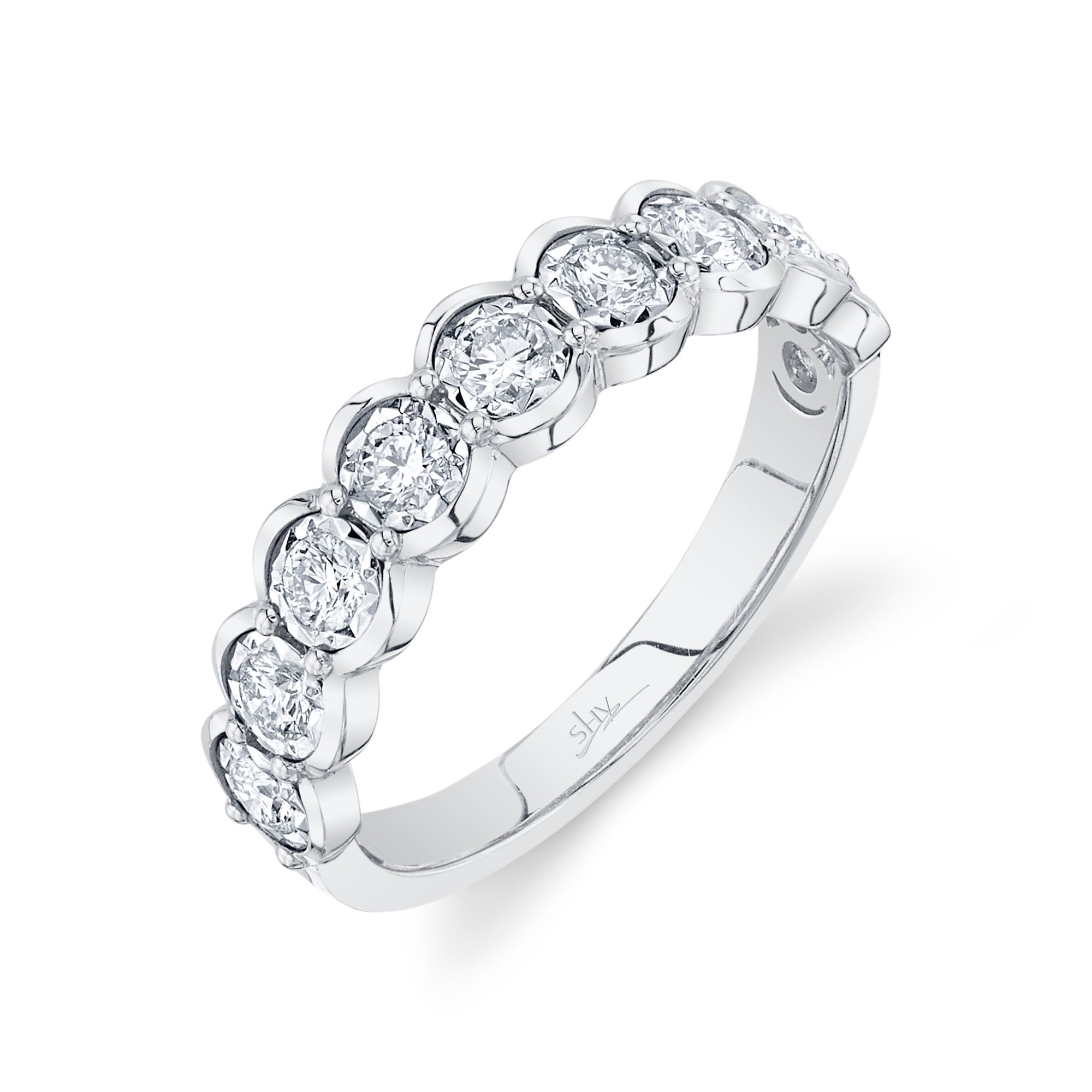 0.52CT 14K W/G DIAMOND LADYS BAND