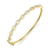 0.35CT 14K Y/G DIAMOND BANGLE