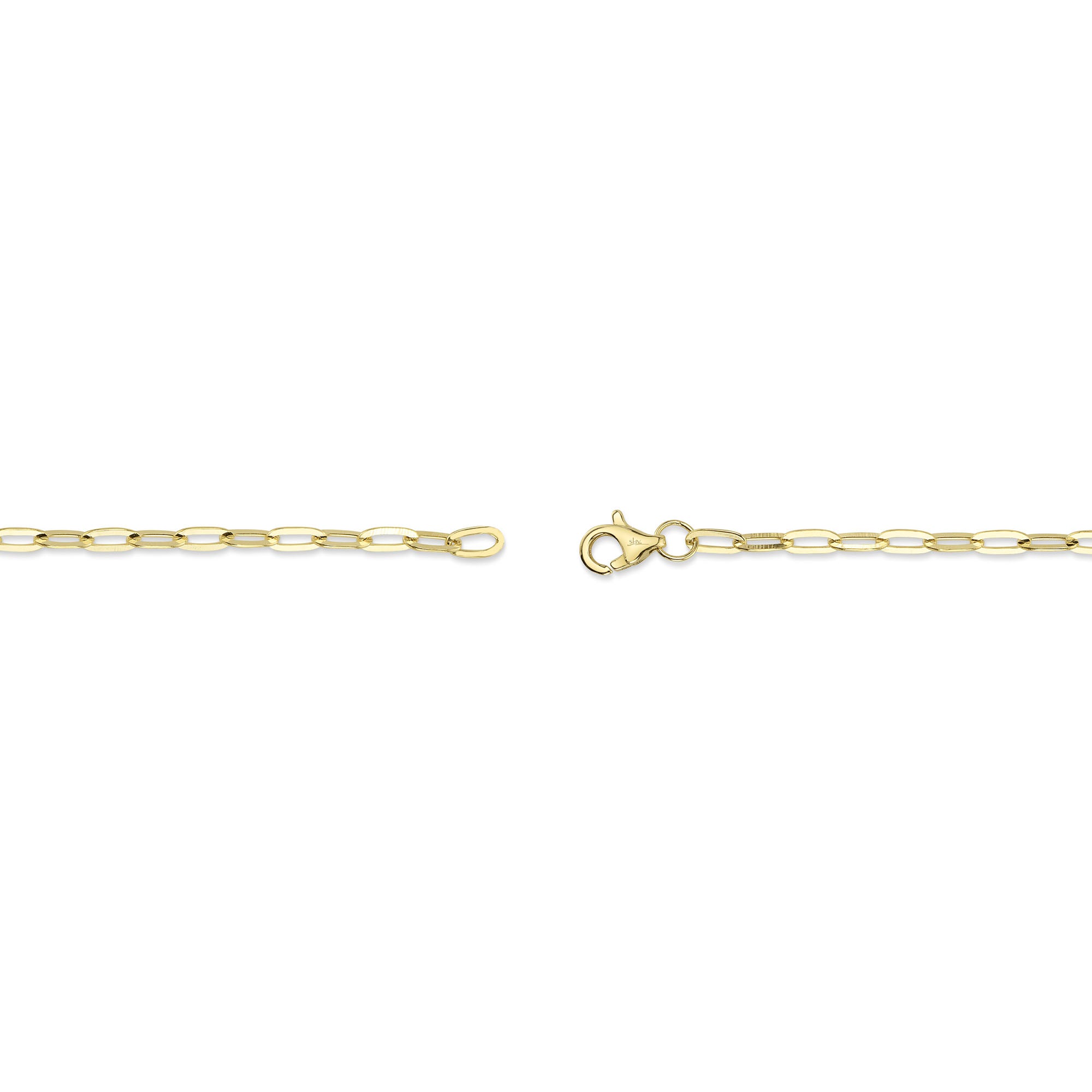 14K Y/G CULTURED PEARL PAPER CLIP LINK BRACELET