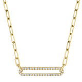 0.26CT 14K Y/G DIAMOND PAPER CLIP LINK NECKLACE