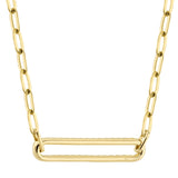 0.26CT 14K Y/G DIAMOND PAPER CLIP LINK NECKLACE
