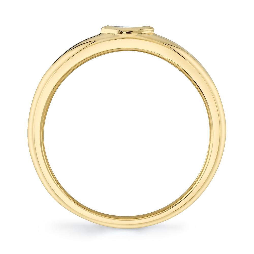 0.08CT 14K Y/G DIAMOND MARQUISE BEZEL BAND