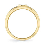 0.08CT 14K Y/G DIAMOND MARQUISE BEZEL BAND