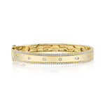 1.08CT 14K Y/G DIAMOND BAGUETTE MARQUISE BANGLE