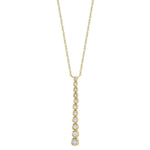 0.37CT 14K Y/G DIAMOND BEZEL JOURNEY NECKLACE