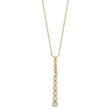 0.37CT 14K Y/G DIAMOND BEZEL JOURNEY NECKLACE