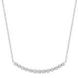 0.91CT 14K W/G DIAMOND CROWN SETTING NECKLACE
