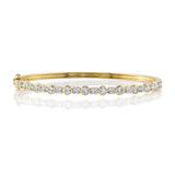 1.88CT 14K Y/G DIAMOND BEZEL BANGLE
