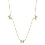0.23CT 14K Y/G DIAMOND BUTTERFLY NECKLACE