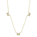 0.23CT 14K Y/G DIAMOND BUTTERFLY NECKLACE