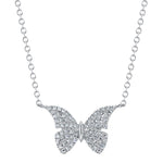 0.15CT 14K W/G DIAMOND BUTTERFLY NECKLACE