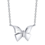 0.15CT 14K W/G DIAMOND BUTTERFLY NECKLACE